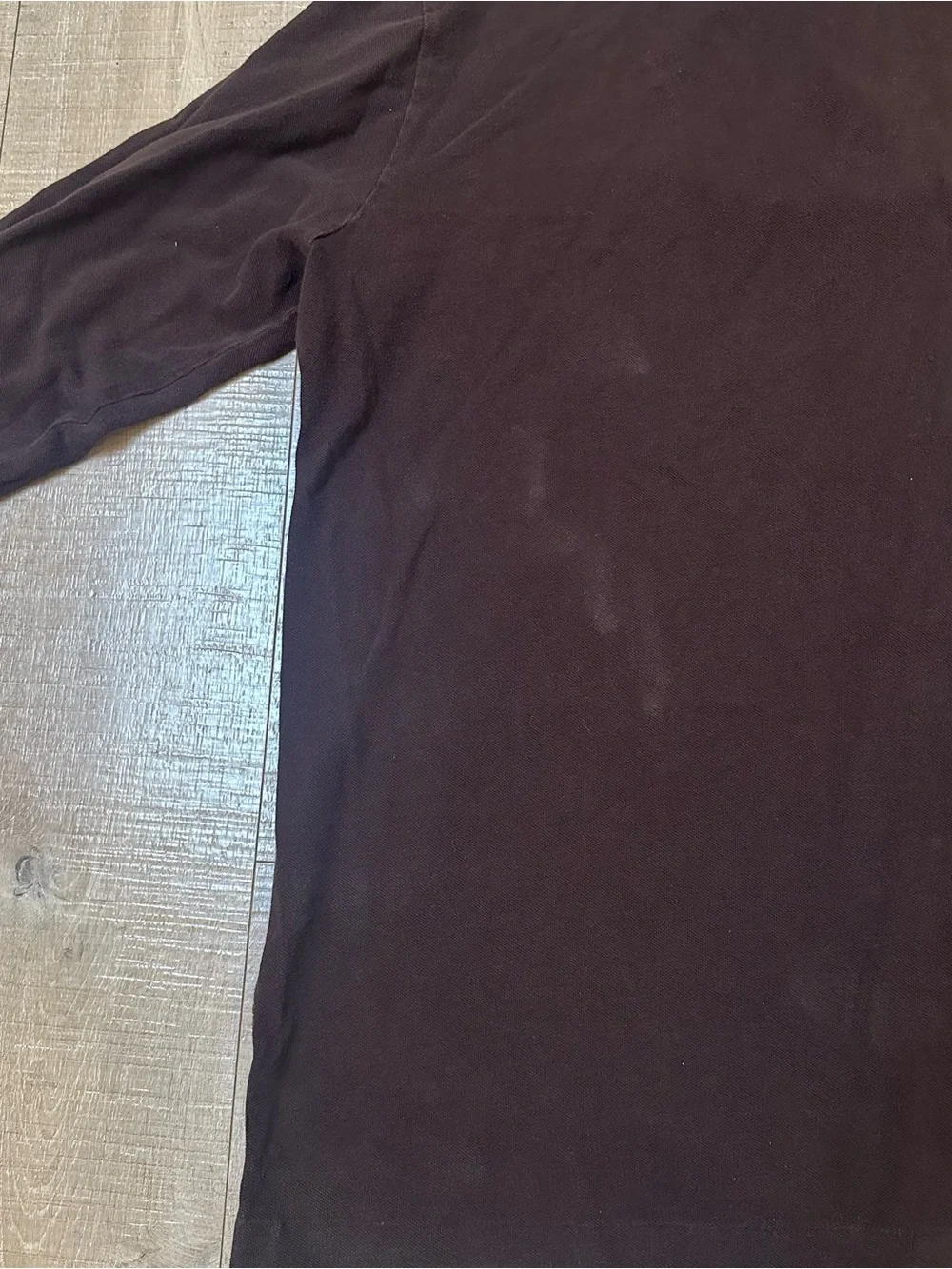Y2K Ralph Lauren Dark Brown Long-Sleeve Polo Shirt